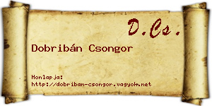 Dobribán Csongor névjegykártya
