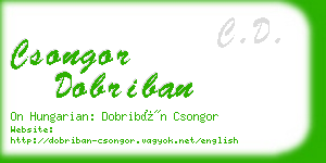 csongor dobriban business card